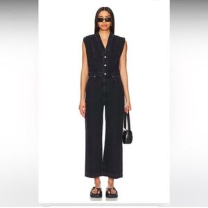 Ética Denim Camden V-Neck Sleeveless Denim Jumpsuit